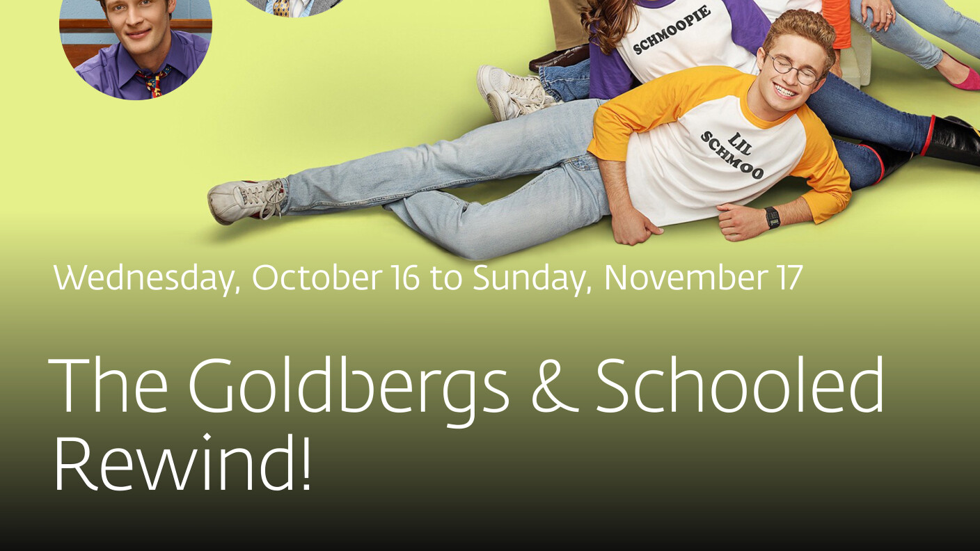 2019 PaleyExhibit LA Elements 3840x2160 The Goldbergs Schooled Banner2of2