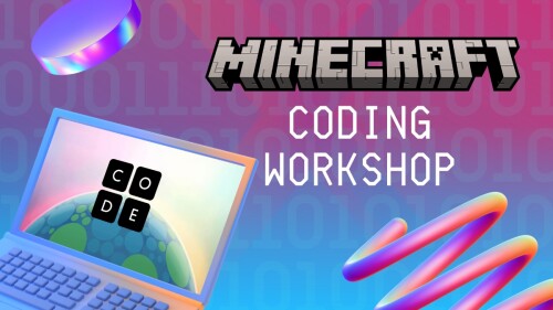 Home Card  1200 x 675  Minecraft Coding Workshop